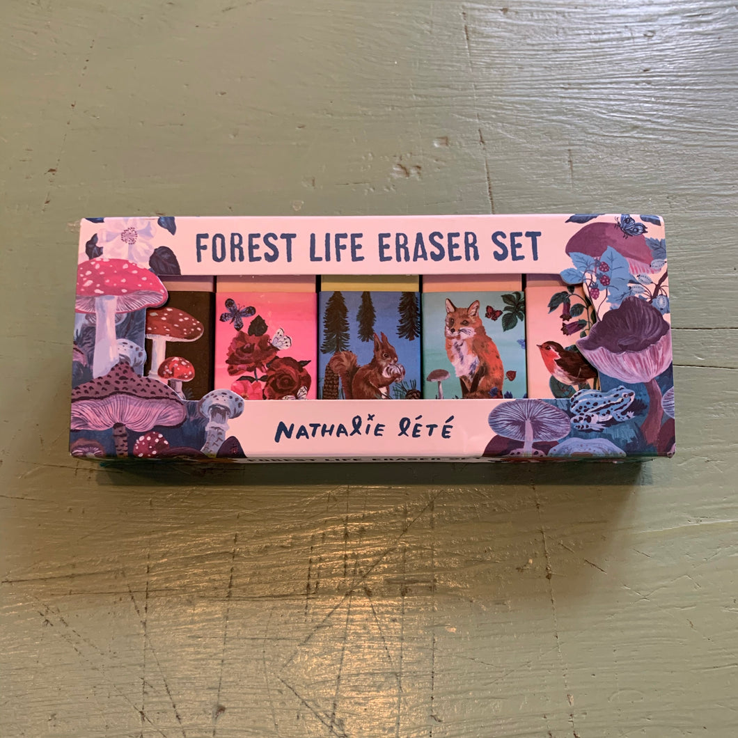 Forest Life Eraser Set