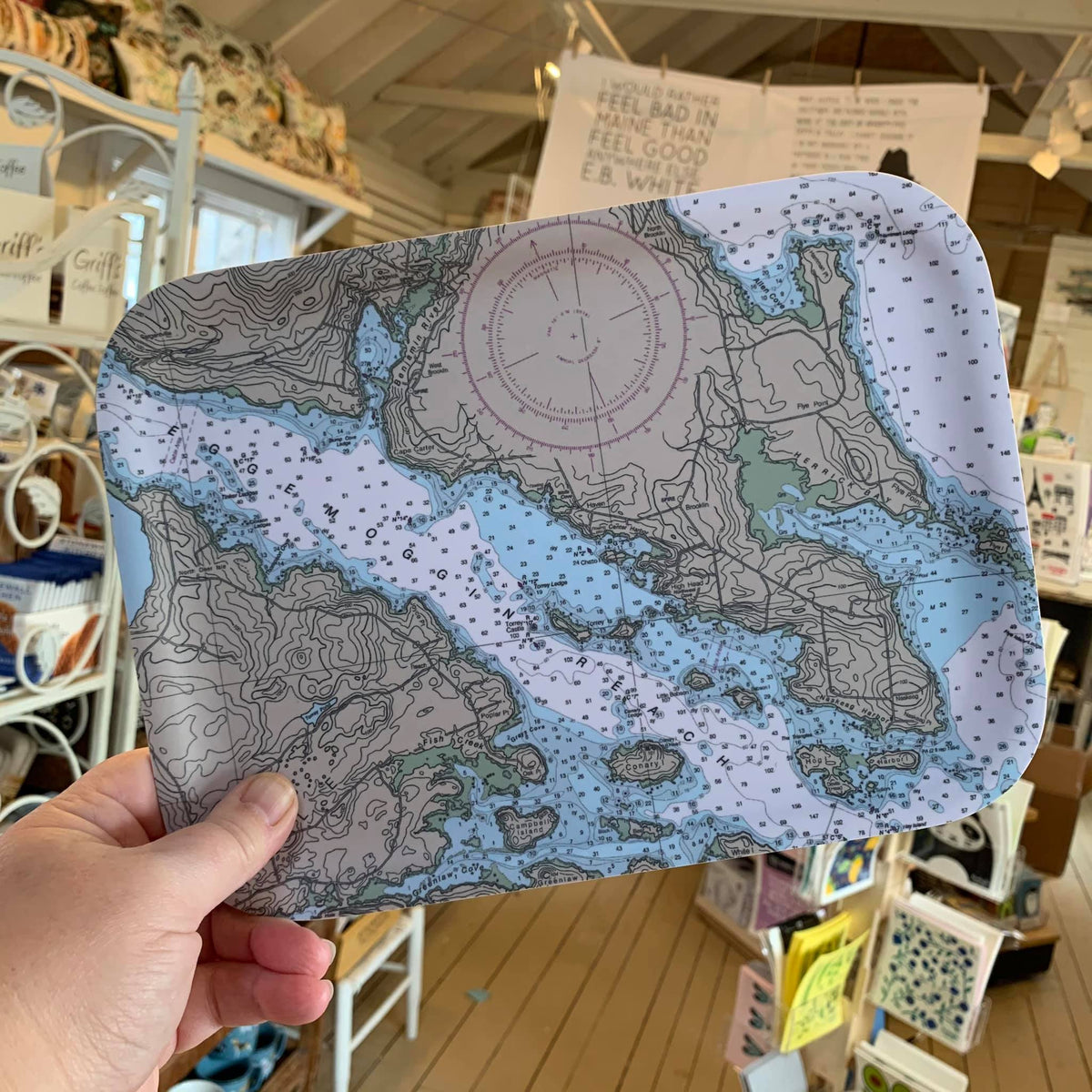 Nautical Chart Map Tray – Leaf & Anna